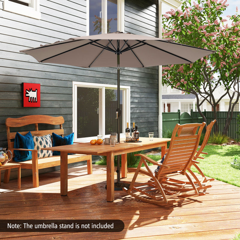 10 Feet Outdoor Patio Umbrella with Tilt Adjustment and Crank