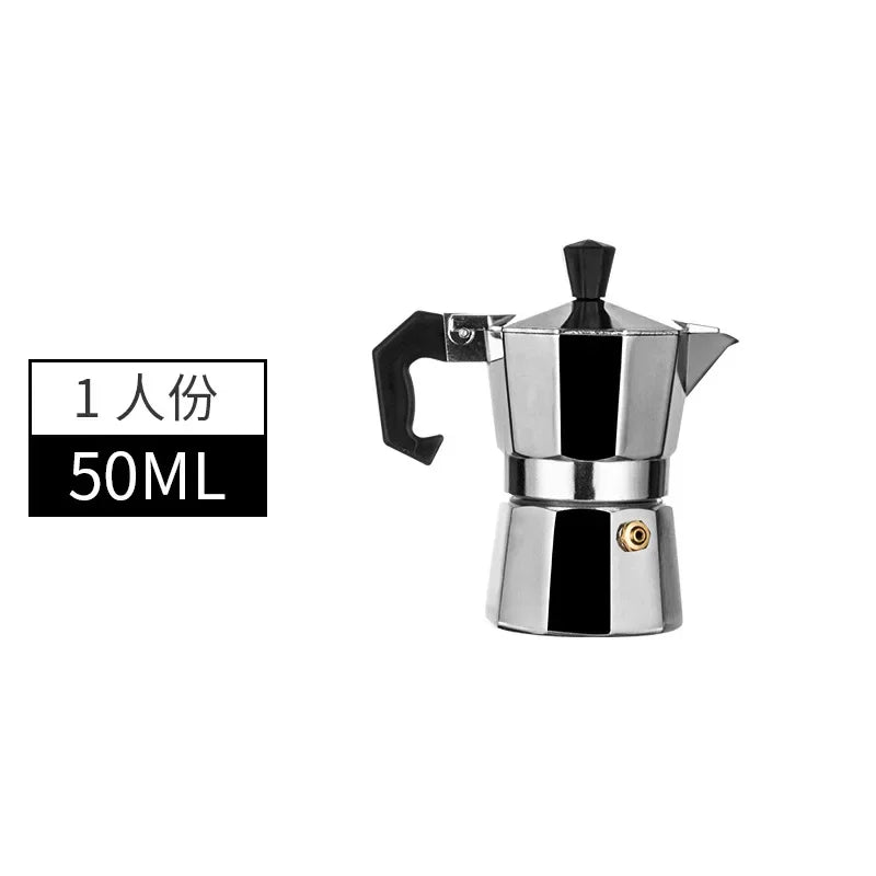 Mocha Coffee Pot-Italian Aluminum Octagonal Shap-Coffee-Tea Maker