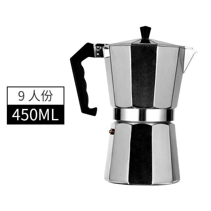 Mocha Coffee Pot-Italian Aluminum Octagonal Shap-Coffee-Tea Maker