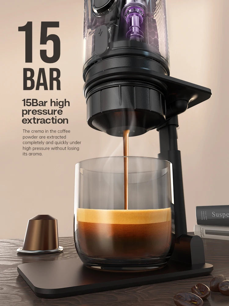 HiBREW Portable Coffee Machine for Car & Home,DC12V Expresso Coffee Maker