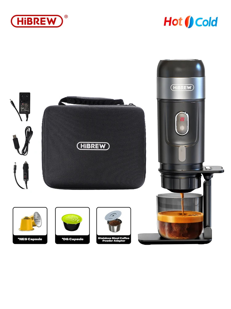 HiBREW Portable Coffee Machine for Car & Home,DC12V Expresso Coffee Maker
