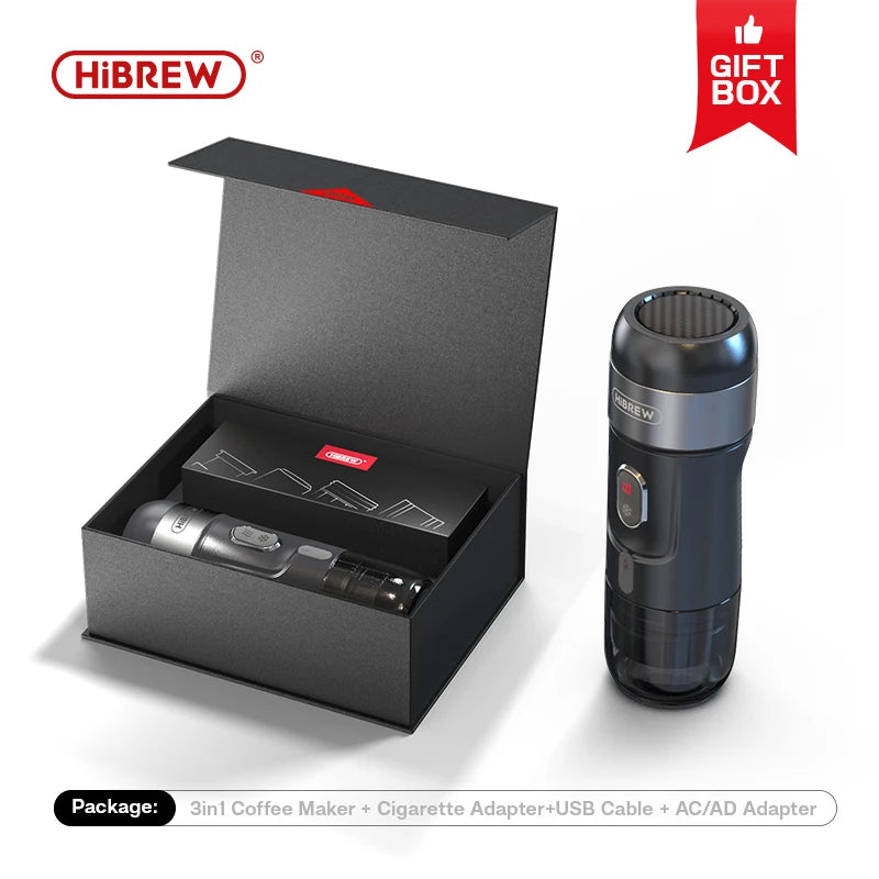 HiBREW Portable Coffee Machine for Car & Home,DC12V Expresso Coffee Maker
