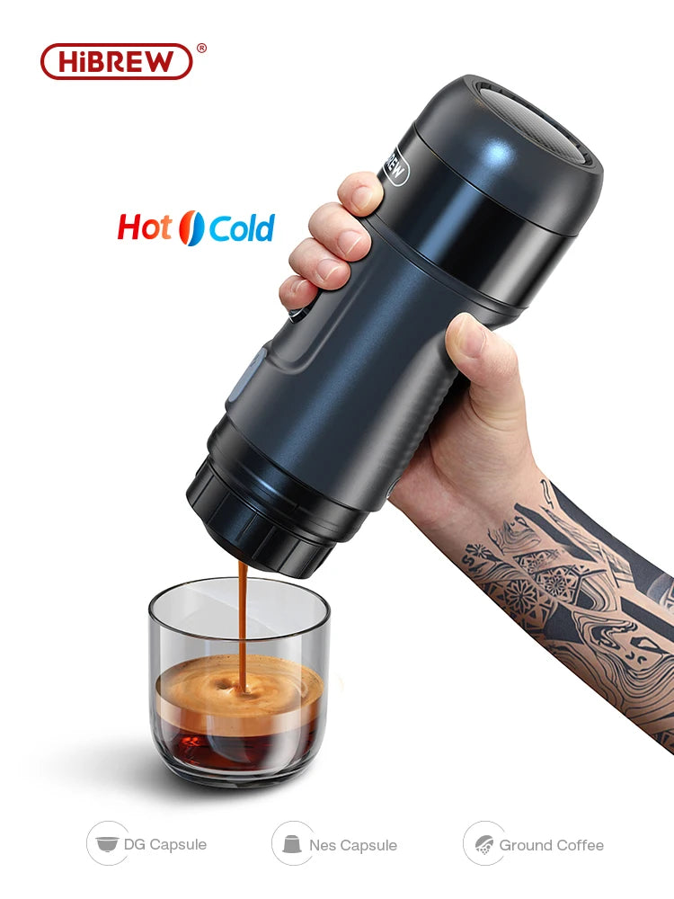 HiBREW Portable Coffee Machine for Car & Home,DC12V Expresso Coffee Maker