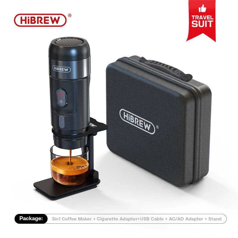 HiBREW Portable Coffee Machine for Car & Home,DC12V Expresso Coffee Maker