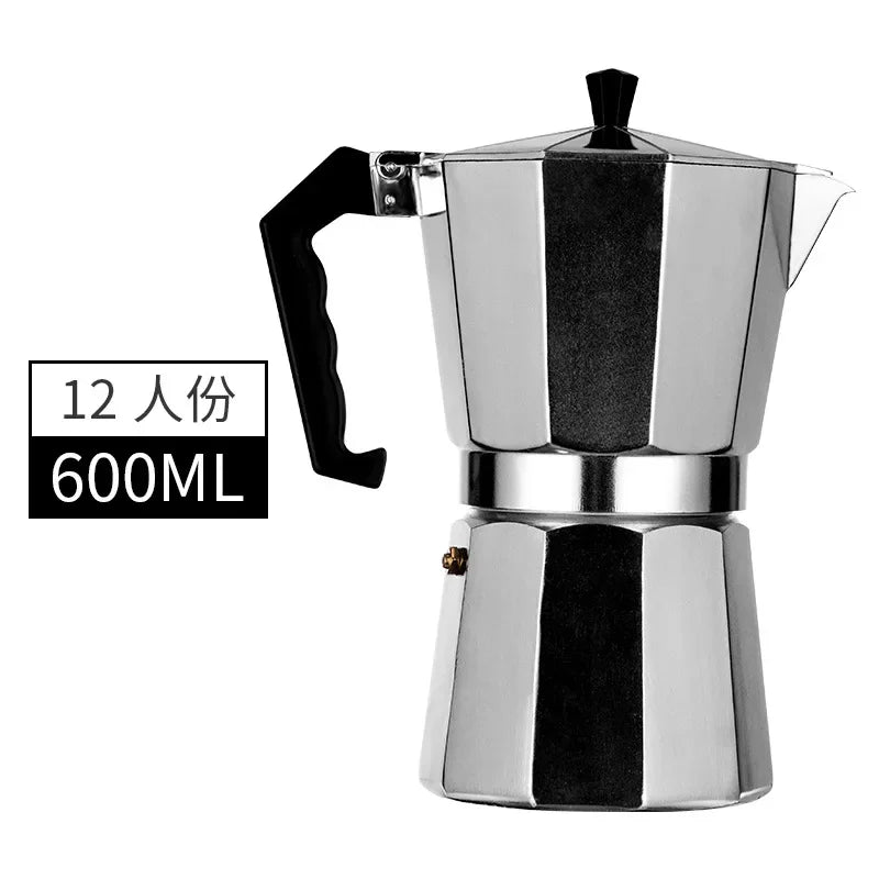 Mocha Coffee Pot-Italian Aluminum Octagonal Shap-Coffee-Tea Maker