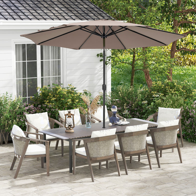 10 Feet Outdoor Patio Umbrella with Tilt Adjustment and Crank