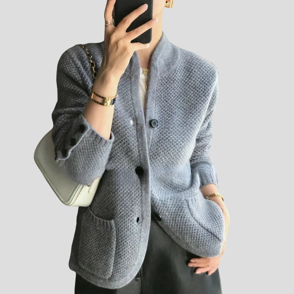 Women's Knit Jacket - Gray