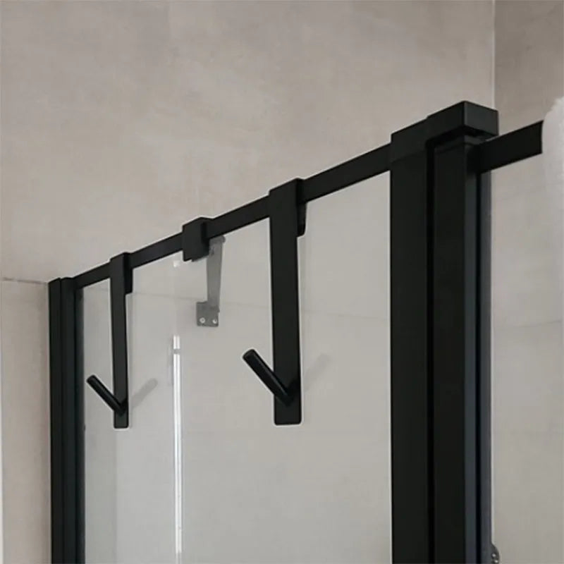 Stainless Steel Glass Shower Door S-Shaped Towel Rack - Bathrobe Hanger