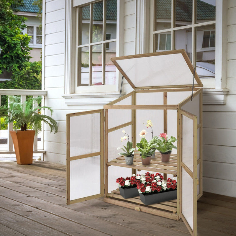 30 X 22 X 43 Inch Garden Portable Wooden Greenhouse