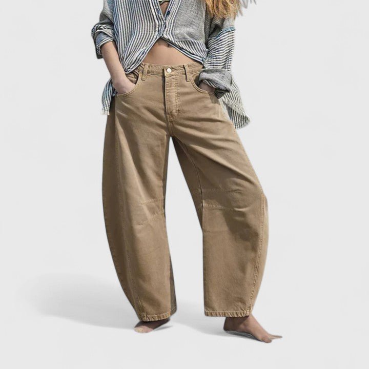 Women's Barrel-Leg High-Waisted Jeans