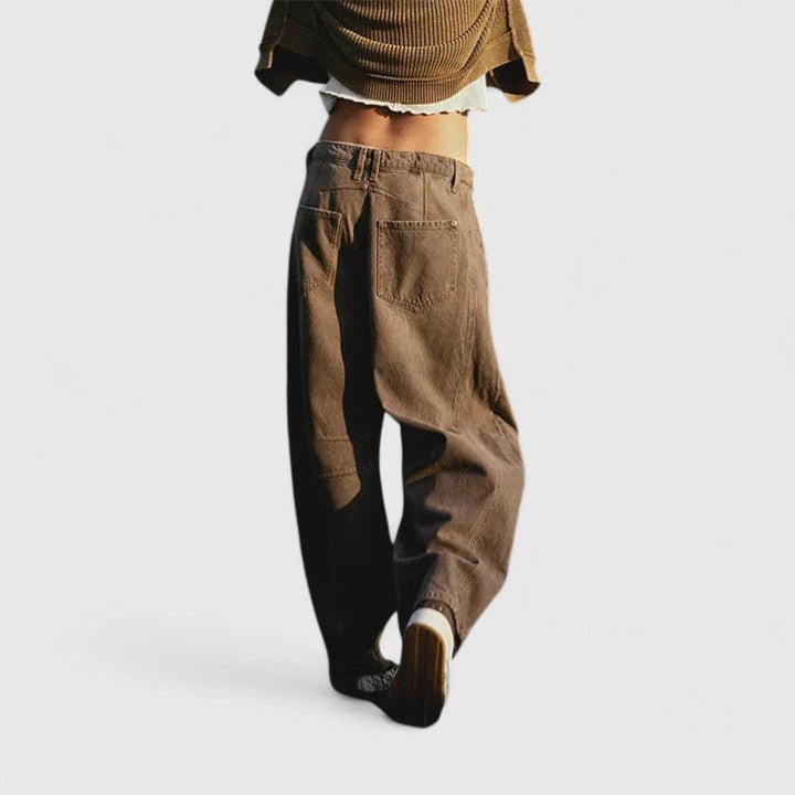 Women's Barrel-Leg High-Waisted Jeans