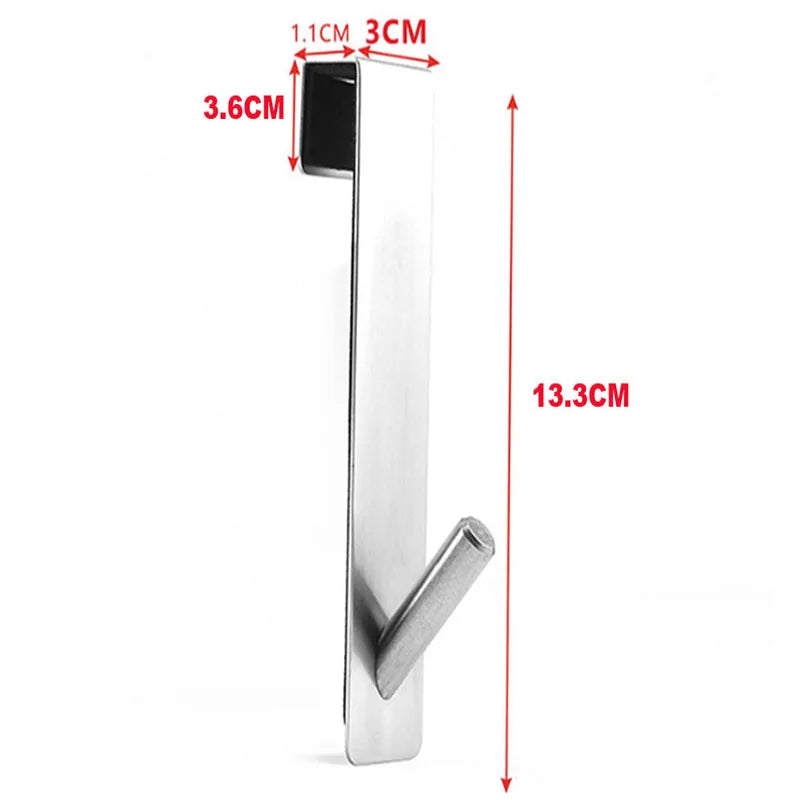 Stainless Steel Glass Shower Door S-Shaped Towel Rack - Bathrobe Hanger