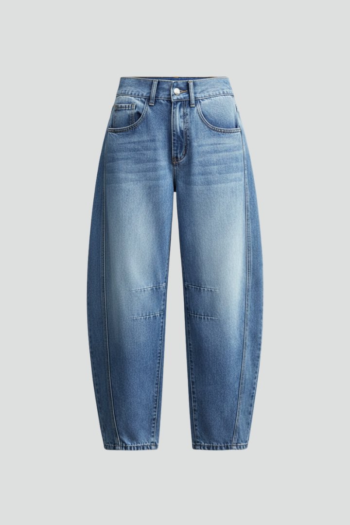 Women's High-Waisted Barrel Jeans