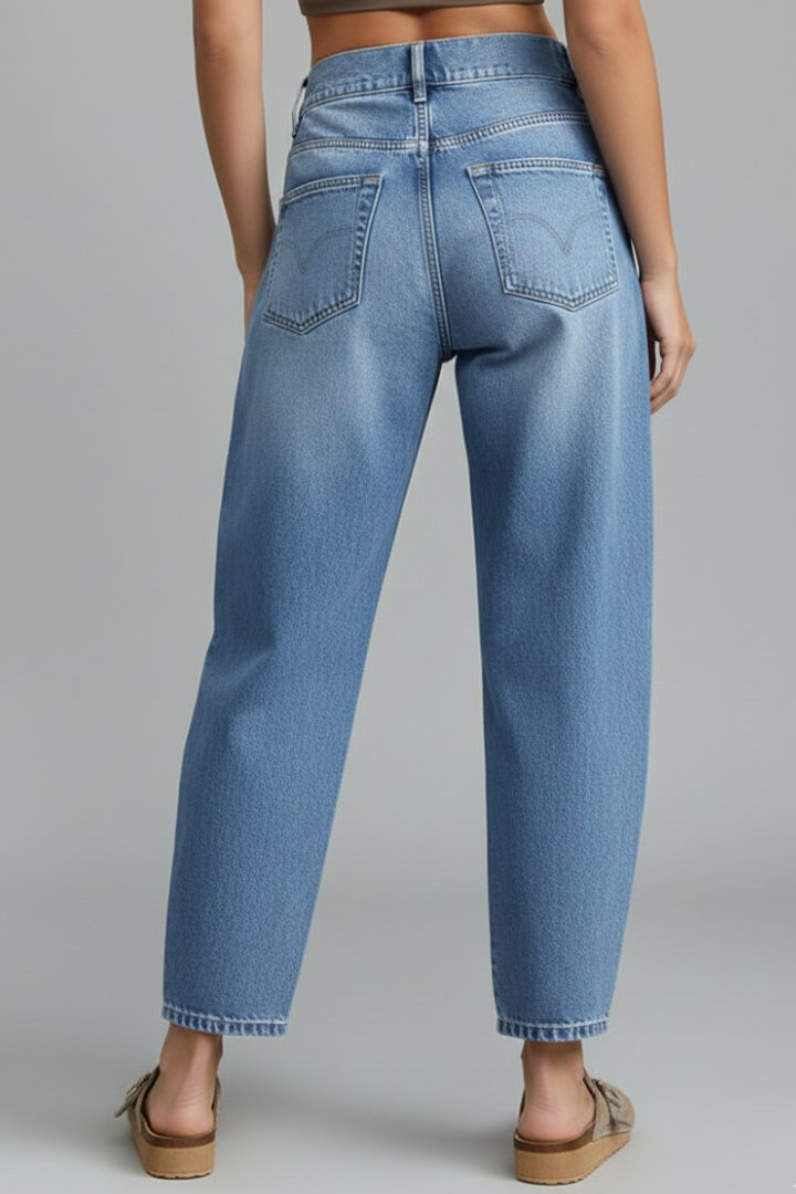 Women's High-Waisted Barrel Jeans
