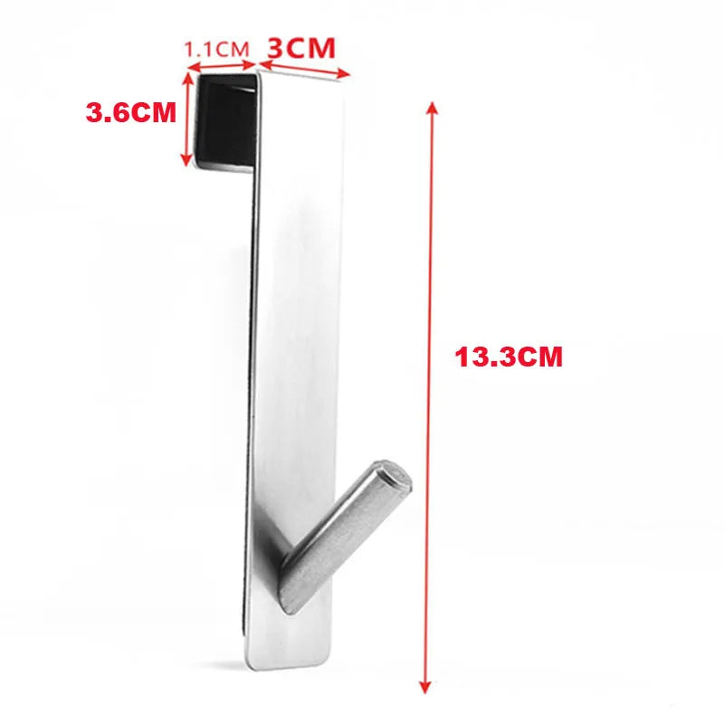 Stainless Steel Glass Shower Door S-Shaped Towel Rack - Bathrobe Hanger