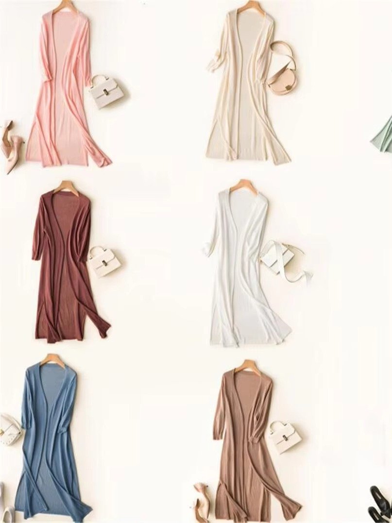 Women's Oversized Knit Duster Midi Cardigan