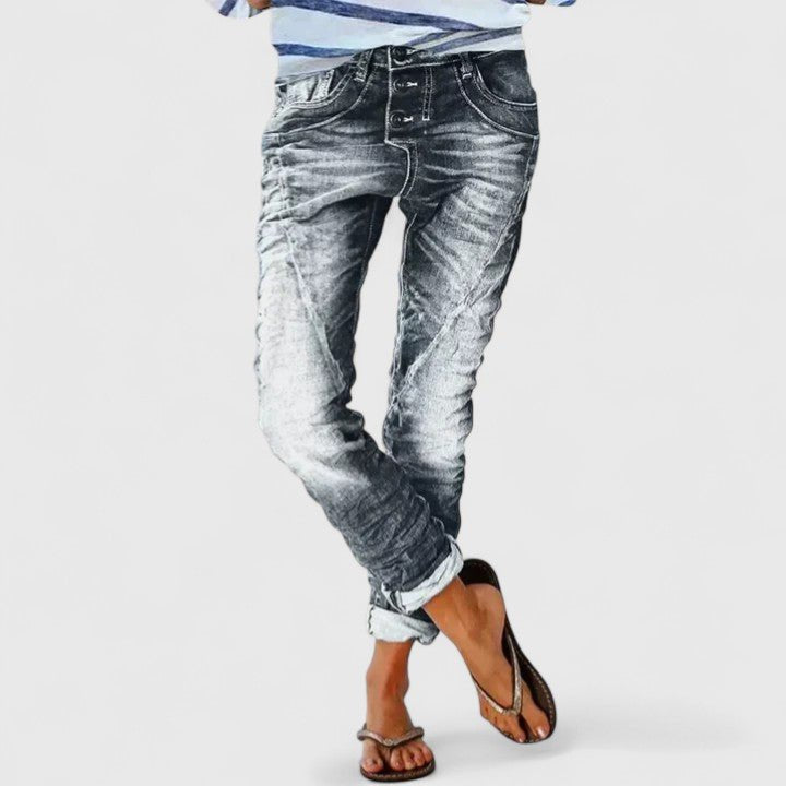 Women's Black Skinny Jeans - Gray