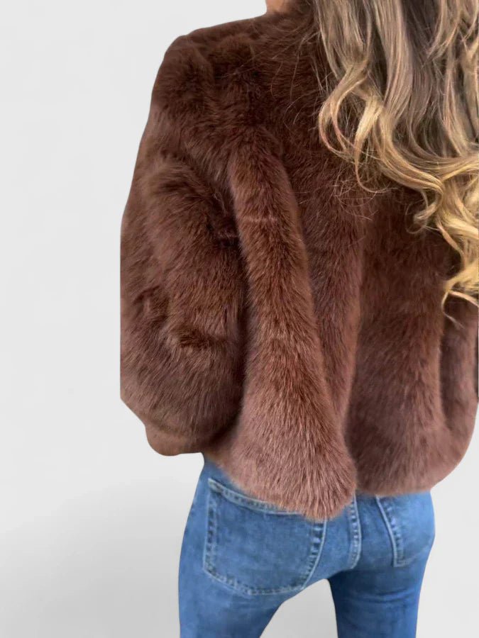Women's Cropped Faux Fur Jacket