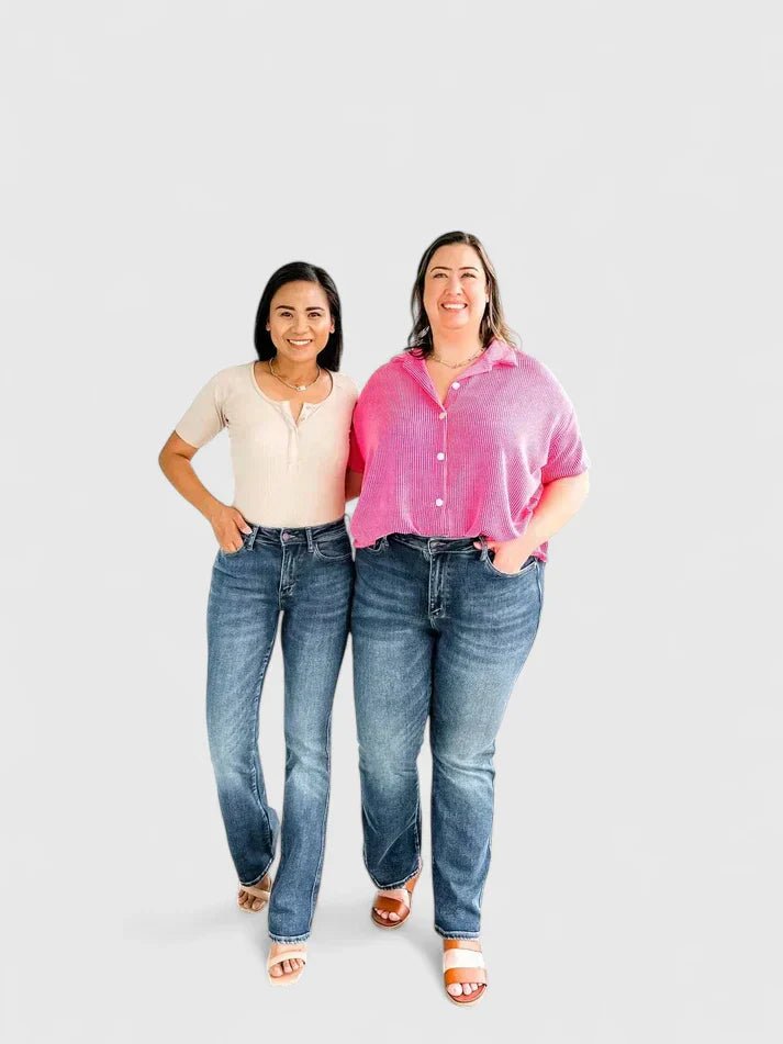 Women's Bootcut Jeans - Dark Blue