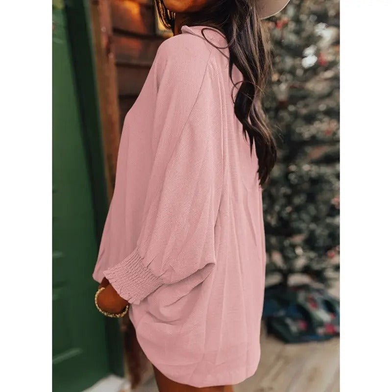 Women's Black Oversized Chiffon Blouse