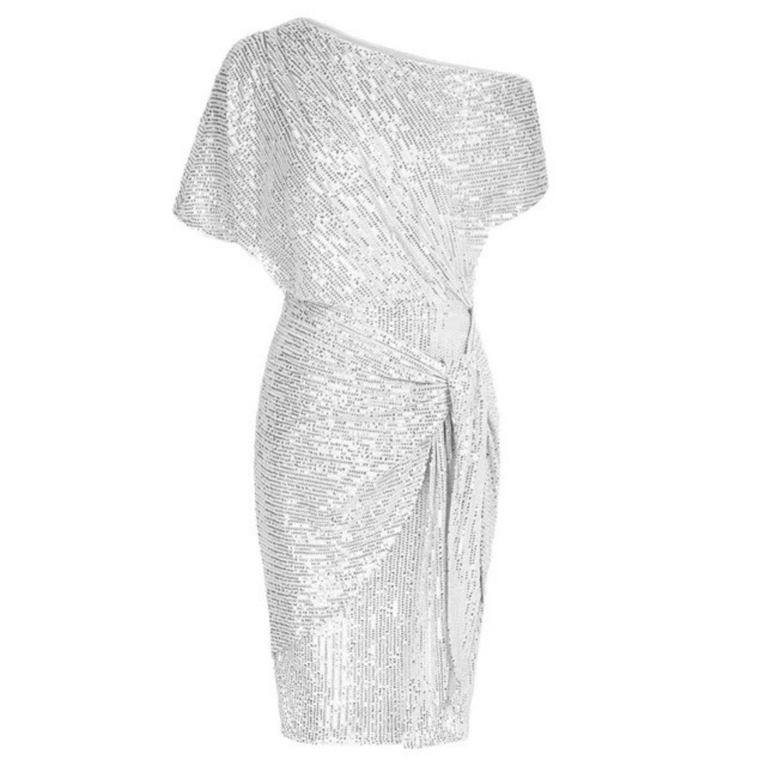 Women's Bodycon Cocktail Knit Dress - White