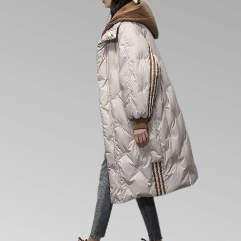 Women's Oversized Hooded Puffer Coat - White