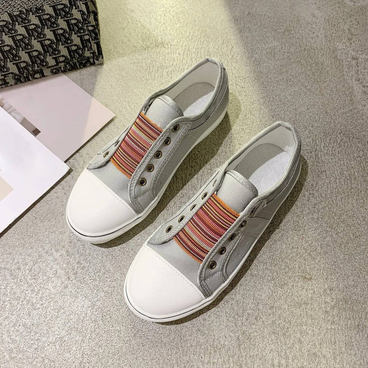 Women's Canvas Slip-On Trainers