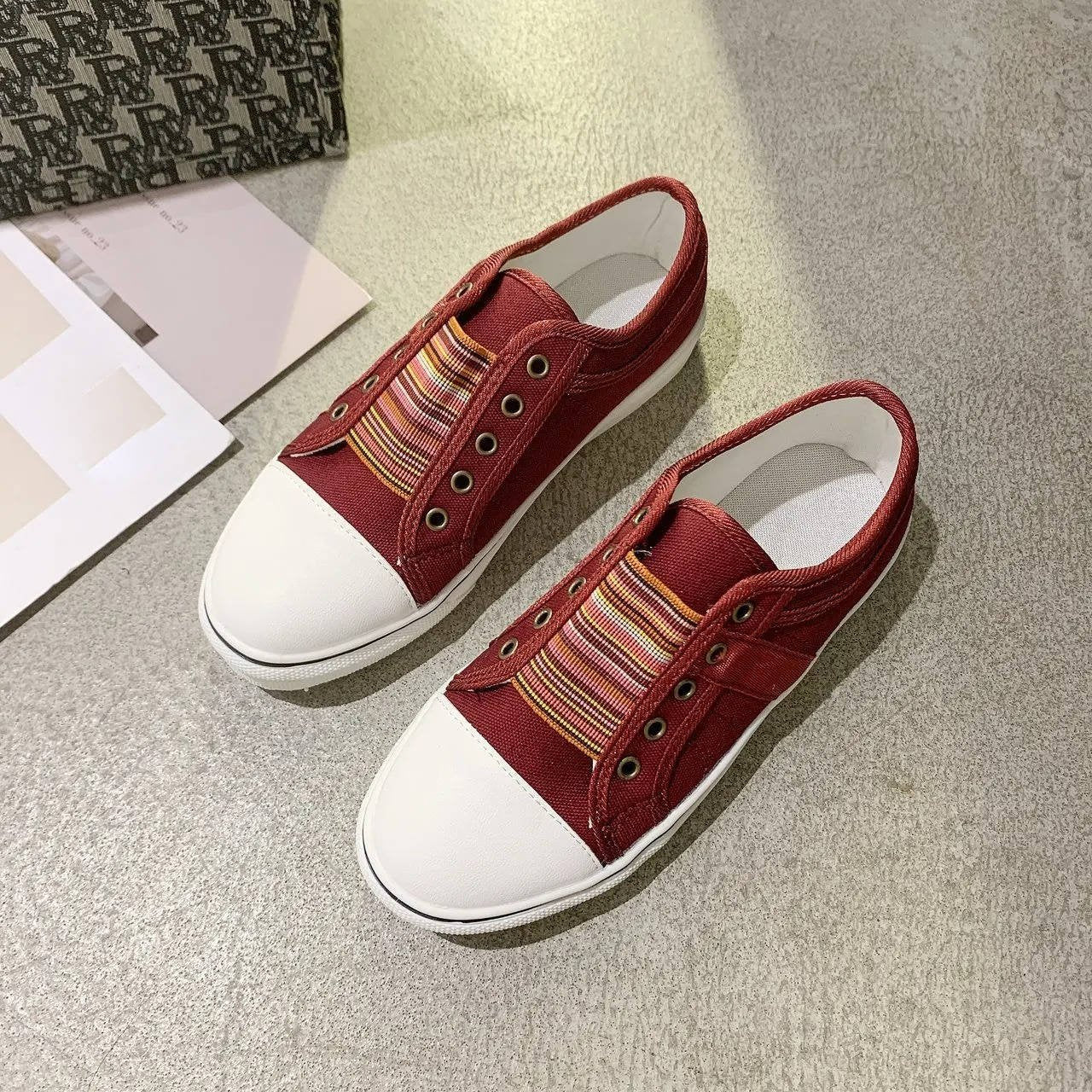 Women's Canvas Slip-On Trainers