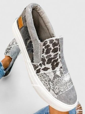 Women's Leopard Slip-On Platform Trainers