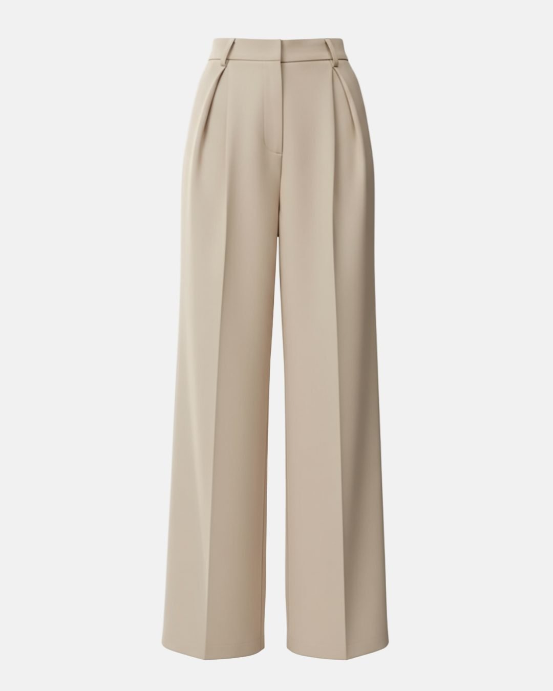 Women's High-Waisted Tailored Pleated Wide-Leg Trousers
