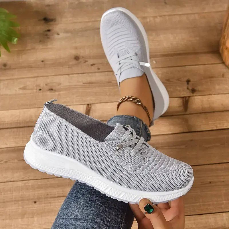 Women's Slip-On Knit Platform Trainers
