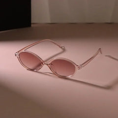 Trendy Small Frame Sun Glasses Women Men Oval Sunglasses Female Cool Black Colors Mirror Designer Brand Fashion