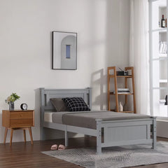 Twin/Full/ Queen Vertical Decorative Core Bed Grey Bedroom Furniture for Bedroom US Warehouse
