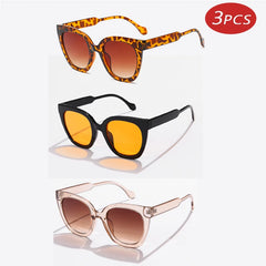 1/3Pcs Trendy Leopard round Sunglasses Woman Fashion Cat Eye Mirror Sun Glasses Female Brand Designer Classic Gradient Eyewear