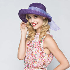 2019 Summer Bow Ribbon Sun Hat Panama Women'S Cap Bonnet Beach Straw Hats Summer Hats for Women Шляпа Соломенная Gorro Mujer