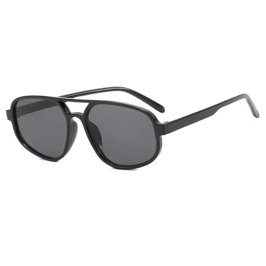 New Retro Double Bridge Sunglasses Men'S Fashion Simple Light Cat Eye Women Sun Glasses Ins Trending Shades UV400