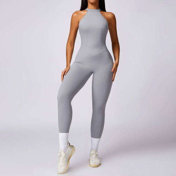 Fitness Backless Bodysuit Women Gym Jumpsuit Woman Quick-Dry Yoga Clothes Short Workout Rompers Sports One-Piece Suit