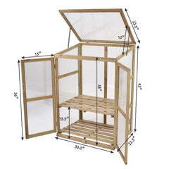 30 X 22 X 43 Inch Garden Portable Wooden Greenhouse