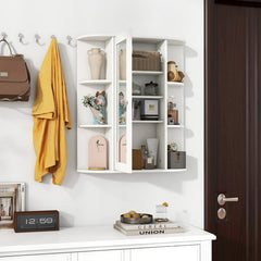 Bathroom Wall Medicine Cabinet with Mirror Door Removable and Adjustable Shelves