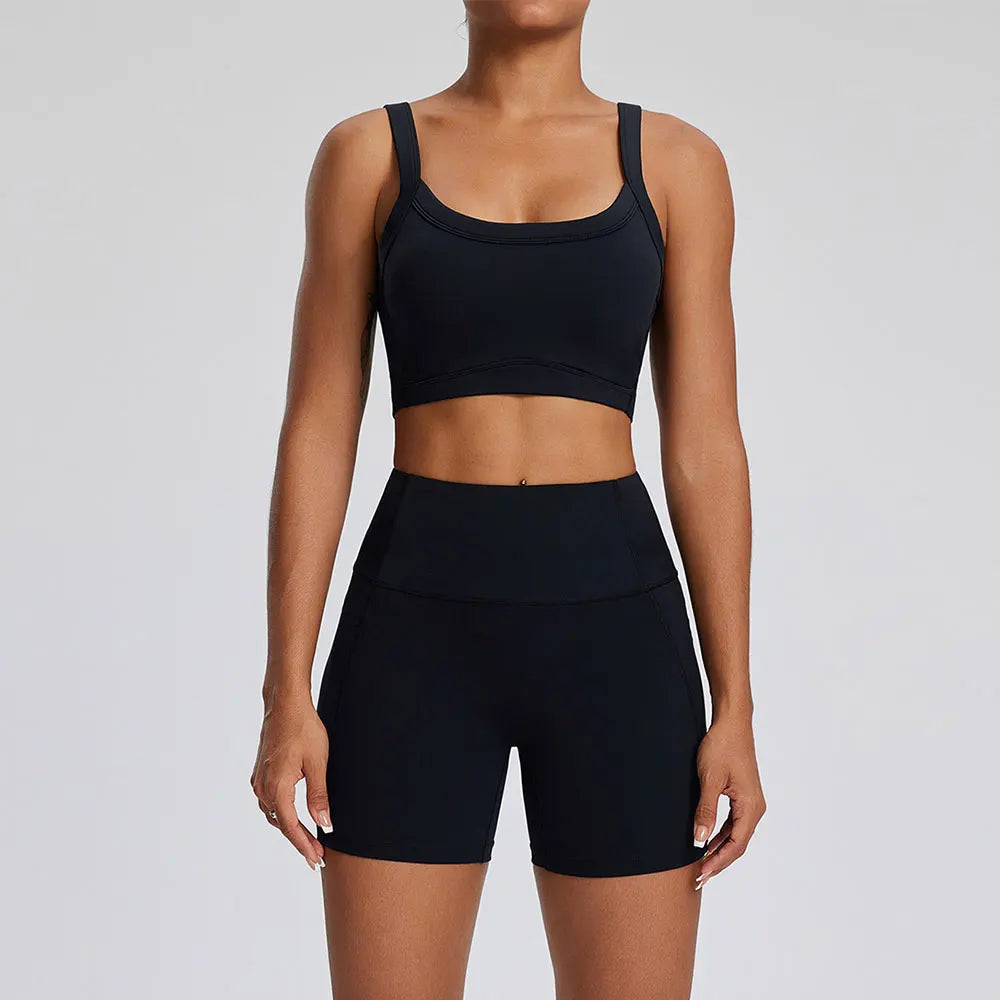 Women'S 2Pcs Yoga Suit Tight Fitting Sports Set Workout Breathable Fitness Bra Gym Long Sleeve Crop Top Bell-Bottoms Leggings