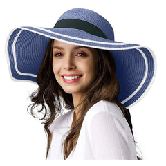 Women'S Big Brimmed Hat Outdoors Seaside Sunshade Straw Weaving Sun Hats, Sun Hats for Women Wide Brim, Sun Hats UV Protection