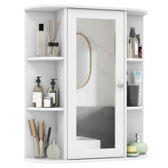 Bathroom Wall Medicine Cabinet with Mirror Door Removable and Adjustable Shelves