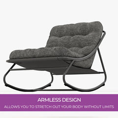 Outdoor Caili Rocking Metal Chair with Cushions