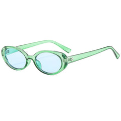 New Women'S Retro Oval Sunglasses Black Small Frame Fashion Brand Trendy Hot Points Sun Glasses Female Lady Goggle UV400