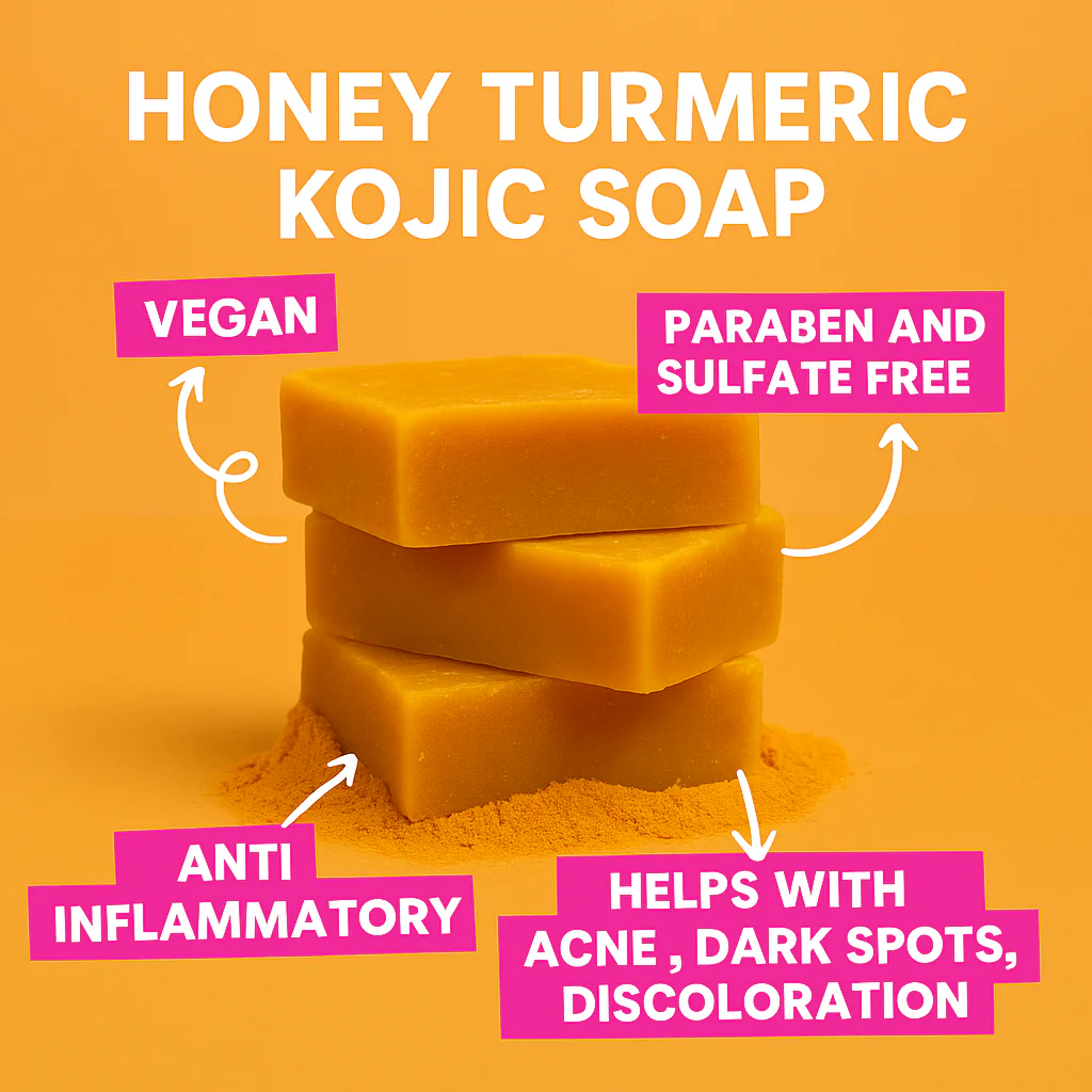 100g Turmeric & Lemon Kojic Acid Soap – Facial & Body Bar