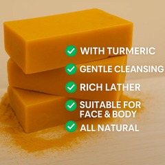100g Turmeric & Lemon Kojic Acid Soap – Facial & Body Bar