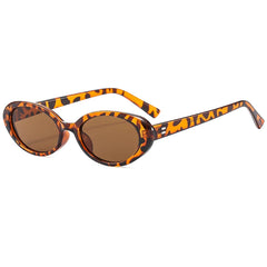 New Women'S Retro Oval Sunglasses Black Small Frame Fashion Brand Trendy Hot Points Sun Glasses Female Lady Goggle UV400