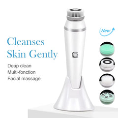 4 in 1 Electric Facial Cleansing Brush Face Cleaner Personal Care Acne Facial Massager Skin Tightening Machine Beauty Care Tools