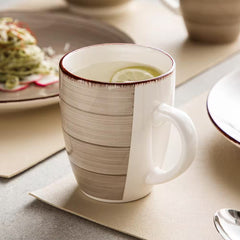 Series Bella Dinnerware 16-Pieces Creme-I Porcelain Crockery in Vintage Look (Service Set for 4)