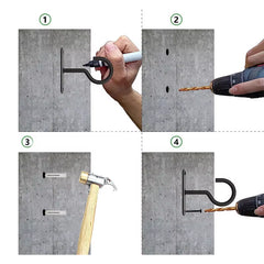 Garden Hooks Flowerpot Iron Stake Shepherd Crook Hooks Solar Lights Lanterns Bird-Feeder Plant Baskets Flower Hanger Stand